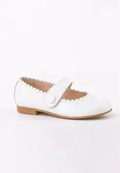 Балетки с пряжкой Calzados Angelitos, белые