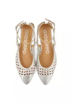 Балетки с пряжкой Dell Gioseppo, серебро