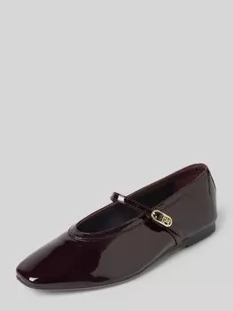 Балетки с пряжкой-шпилькой Tommy Hilfiger, бордовый