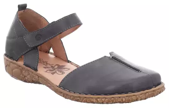 Балетки с ремешками Josef Seibel "ROSALIE 42", сандалии, туфли с ремешком, удобная обувь с застежкой-липучкой, черный