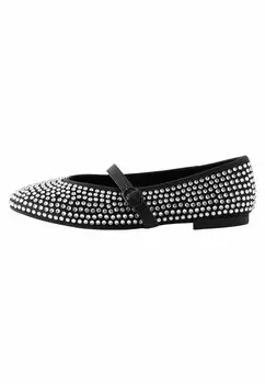 Балетки с ремешками на щиколотке Forever Comfort Jewel Mary Jane Next, черные