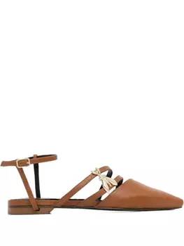 Балетки с ремешками Patrizia Pepe, коричневый