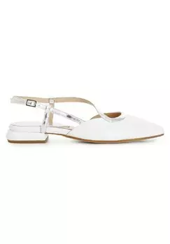 Балетки с ремешком CAFNOIR, белый