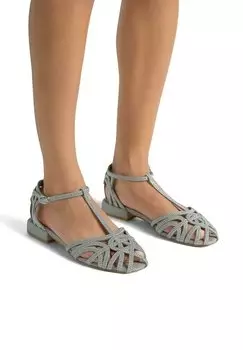 Балетки с ремешком на щиколотке Alma en Pena, серебряный