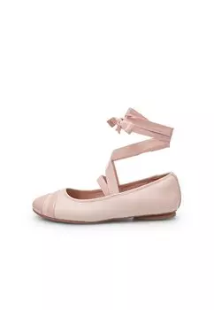 Балетки с ремешком на щиколотке Bata, бежевый