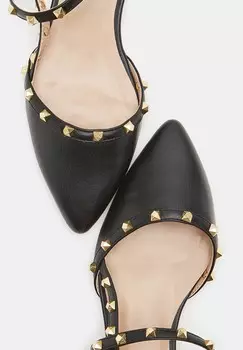 Балетки с ремешком на щиколотке Bata, черный