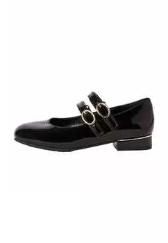 Балетки с ремешком на щиколотке BLOCK HEEL DOUBLE STRAP MARY JANE SCHOOL Lipsy, черный