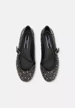 Балетки с ремешком на щиколотке DIANE SHINY Pepe Jeans, черный