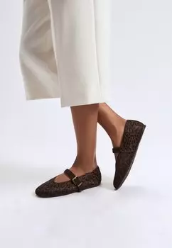 Балетки с ремешком на щиколотке FLAT Cesare Gaspari, мультиколор