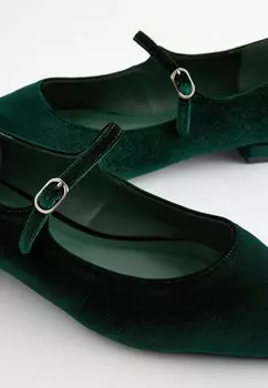 Балетки с ремешком на щиколотке FOREVER COMFORT POINT MARY JANE Next, зеленый