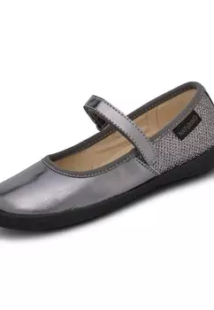 Балетки с ремешком на щиколотке FROLLIK Naturino, серебристый