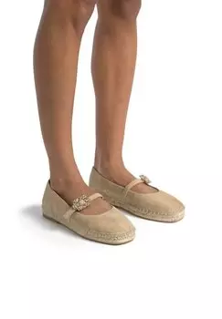 Балетки с ремешком на щиколотке HEBILLA JOYA Alma en Pena, светло-коричневый