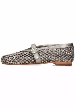 Балетки с ремешком на щиколотке Melvin & Hamilton, серебряный