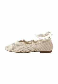 Балетки с ремешком на щиколотке REGULAR FIT - FOREVER COMFORT ROUND TOE TIE UP Next, бежевый