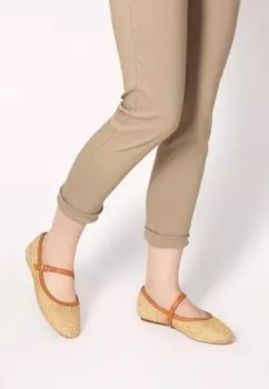 Балетки с ремешком на щиколотке VENEZIA, бежевый