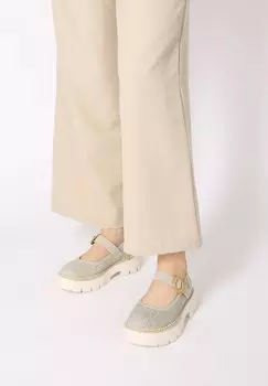 Балетки с ремешком на щиколотке VENEZIA, серый