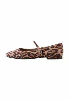 Балетки с ремешком на щиколотке WIDE FIT FOREVER COMFORT MARY JANE Next, коричневый