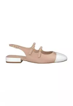 Балетки с ремешком PLANO DE CON PUNTERA REDONDEADA Y CIERRE CON HEBILLA Alma Blue, светло-коричневый