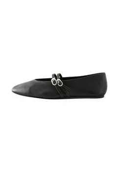 Балетки с ремешком WIDE FIT FOREVER COMFORT ROUND TOE MARY JANE Next, черный