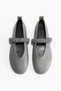 Балетки с резинками для волос H&M, серый