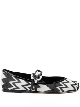 Балетки с узором зигзаг Missoni, белый