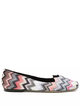 Балетки с узором зигзаг Missoni, черный