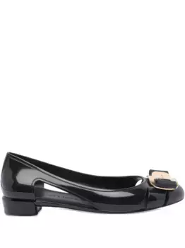 Балетки с закругленным носком Ferragamo, черный