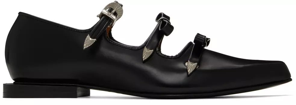 Балетки с заостренным носком и лентой Toga Pulla