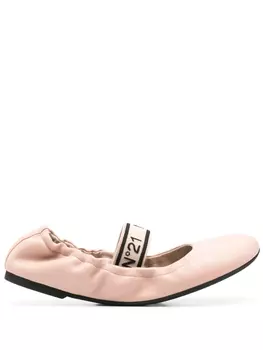 Балетки с жаккардовым логотипом N21, нейтральный