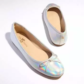 Балетки Sadie из серебристой кожи Yosi Samra, серебряный