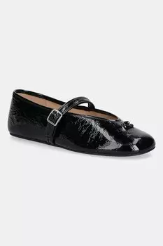Балетки Sculpted C с ремешком Coach, черный