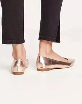 Балетки широкого кроя с заостренными кончиками из коллекции Truffle из розового золота Truffle Collection