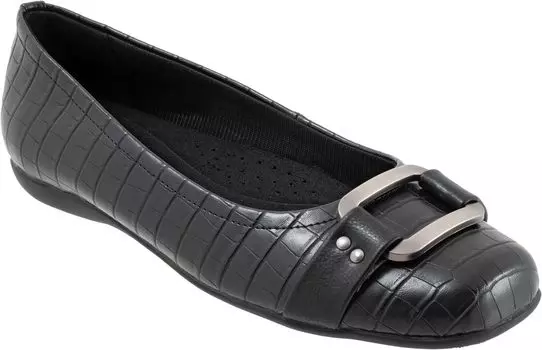 Балетки Sizzle Signature Trotters, цвет Black Croco