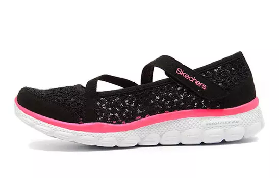 Балетки Skechers GS Low-top Kids, черный/белый/розовый