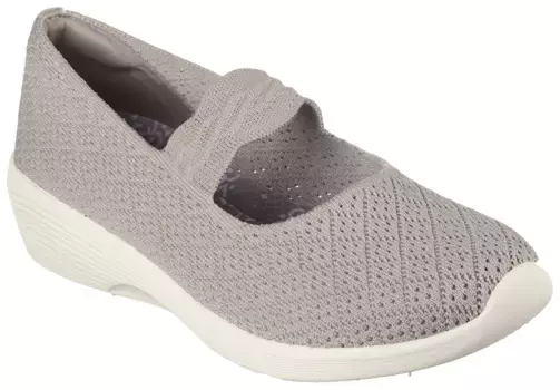 Балетки Skechers с ремешками "ARYA-THAT'S SWEET", туфли-лодочки на танкетке, тапочки, подходящие для машинной стирки, коричневый