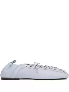 Балетки со шнуровкой GANNI, синий