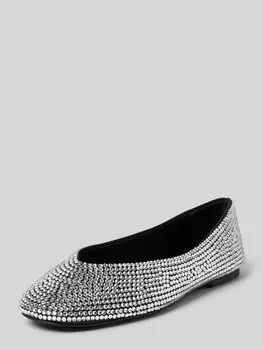 Балетки со стразами, модель 'DARTS' Steve Madden, черный