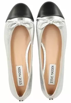 Балетки Steve Madden, серебристого цвета