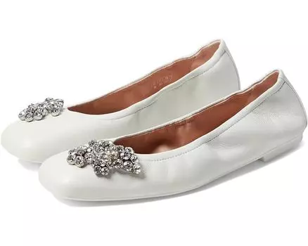 Балетки Stuart Weitzman Crystal Fleur Ballet Flat, белый
