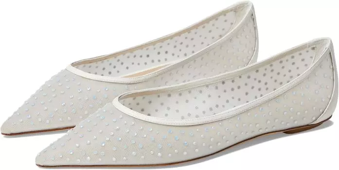 Балетки Stuart Weitzman Emilia Mesh Flat, цвет White/Frosted White/Cream