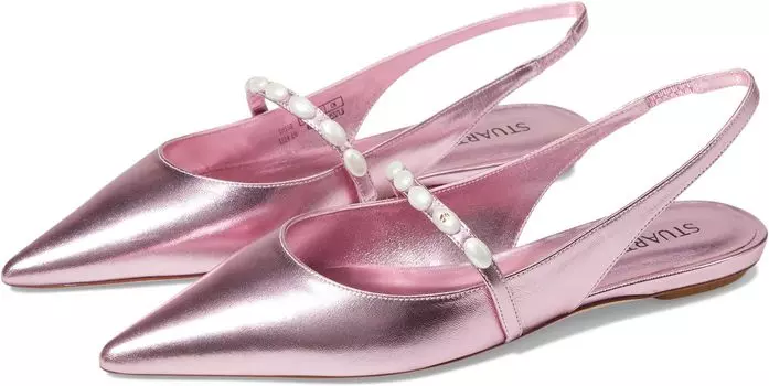 Балетки Stuart Weitzman Emlia Pearlita Slingback Flat, цвет Cotton Candy