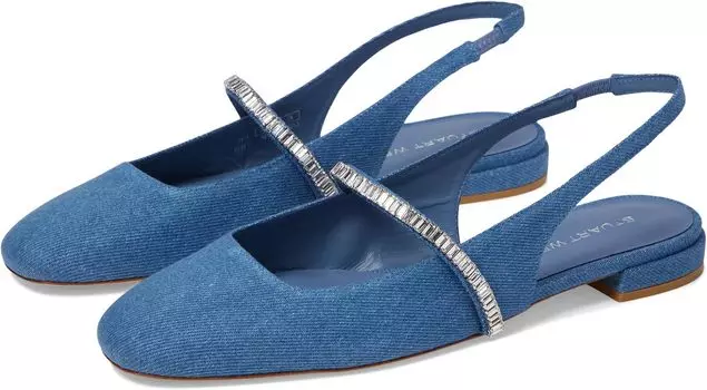 Балетки Stuart Weitzman Stefanie Slingback Flat, цвет Washed/Clear