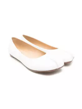 Балетки Таби MM6 Maison Margiela Kids, белый