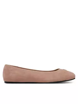 Балетки Th Hardware Suede Ballerina FW0FW08655 Tommy Hilfiger, бежевый