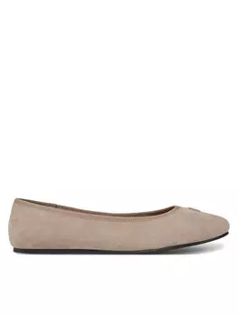 Балетки Th Hardware Suede Ballerina FW0FW08655 Tommy Hilfiger, бежевый