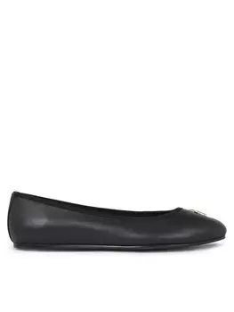 Балетки Th Leather Ballerina Tommy Hilfiger, черный