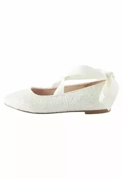 Балетки TIE OCCASION Next, цвет white glitter