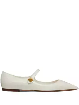 Балетки Tiptoe с заклепками VALENTINO GARAVANI, белый