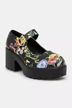 Балетки TIRA MARY JANES 'FLORAL EDITION' Koi Footwear, черный