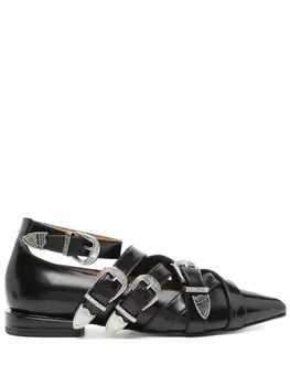 Балетки Toga Pulla с декоративной пряжкой, черный